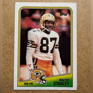 1988 Topps #318 Walter Stanley Football Card Wide Receiver Green Bay Packers NFL